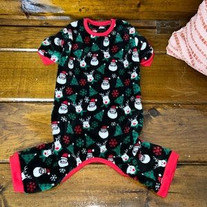 Hotel‎ Doggy Cozy Plush Christmas Santa Claus Onesie- Large